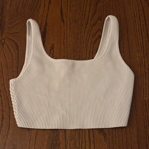 Aritzia cropped white tank